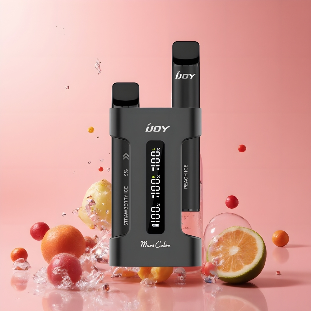 IJOY Mars Cabin 600 Puffs Disposable Vape Grossister Sverige – 2ml E-liquid 100mAh Battery Type-C Laddningsfodral 10 Ohm Mesh Coil