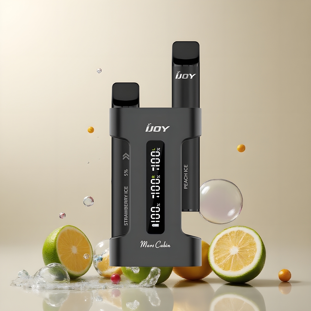 IJOY Mars Cabin 600 Puffs Disposable Vape Grossister Sverige – 2ml E-liquid 100mAh Battery Type-C Laddningsfodral 10 Ohm Mesh Coil