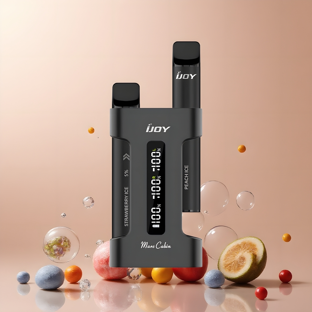 IJOY Mars Cabin 600 Puffs Disposable Vape Grossister Sverige – 2ml E-liquid 100mAh Battery Type-C Laddningsfodral 10 Ohm Mesh Coil