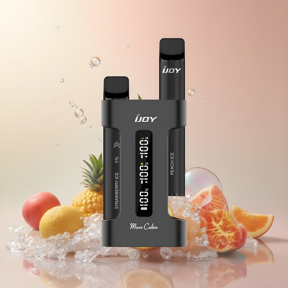 IJOY Mars Cabin 600 Puffs Disposable Vape Grossister Sverige – 2ml E-liquid 100mAh Battery Type-C Laddningsfodral 10 Ohm Mesh Coil