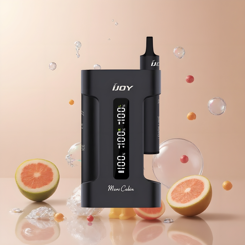 IJOY Mars Cabin 6000 Puffs Disposable Vape Grossister Sverige – 6000 Puffs 102W 10 Ohm Mesh Coil 1000mAh Laddningsfodral Type-C