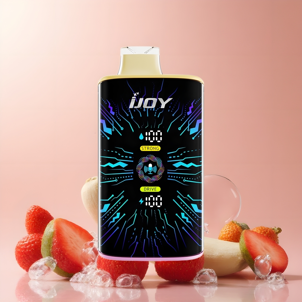 IJOY SD 40000 Puffs 20ML 5 Nikotin Justerbar Luftflöde  Effekt grossister Sverige Jordgubbs-banan