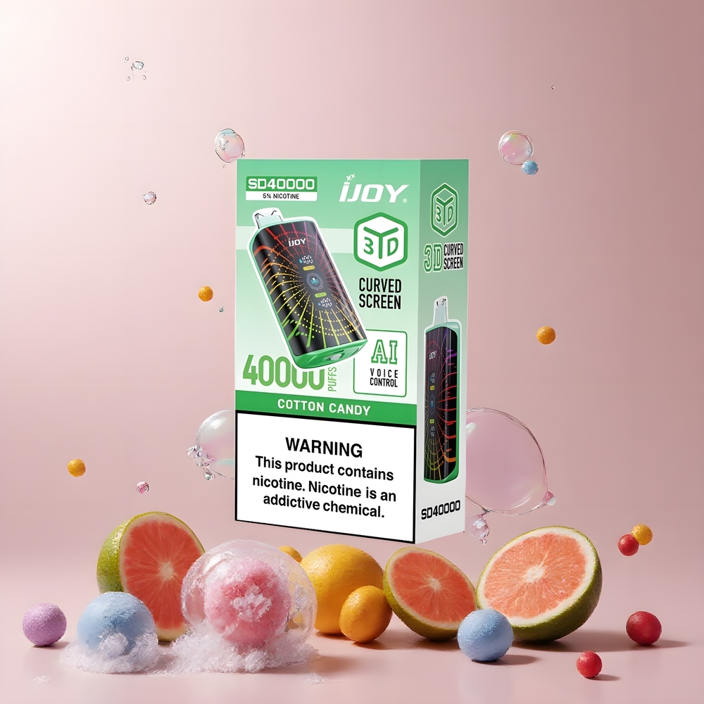 IJOY SD 40000 Puffs 20ML 5 Nikotin Justerbar Luftflöde  Effekt grossister Sverige Sockervadd