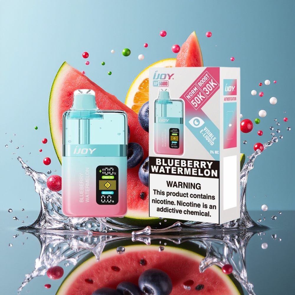 IJOY XP50000 Engångsvape 50000 Puffs 50mg/ml 1000 mAh Type-C grossister Sverige Blåbärs-vattenmelon
