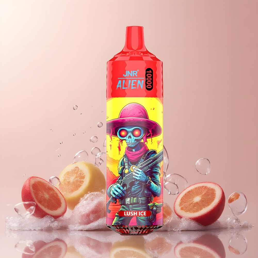 JNR Alien 10000 Puffs Grossister Sverige – 850mAh Batteri 20ml E-vätska RGB-belysning Sportig Design Lush-is