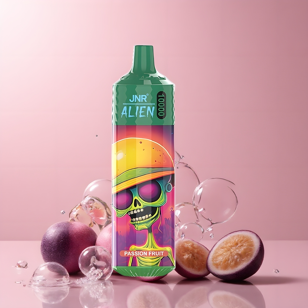JNR Alien 10000 Puffs Grossister Sverige – 850mAh Batteri 20ml E-vätska RGB-belysning Sportig Design Passionsfrukt