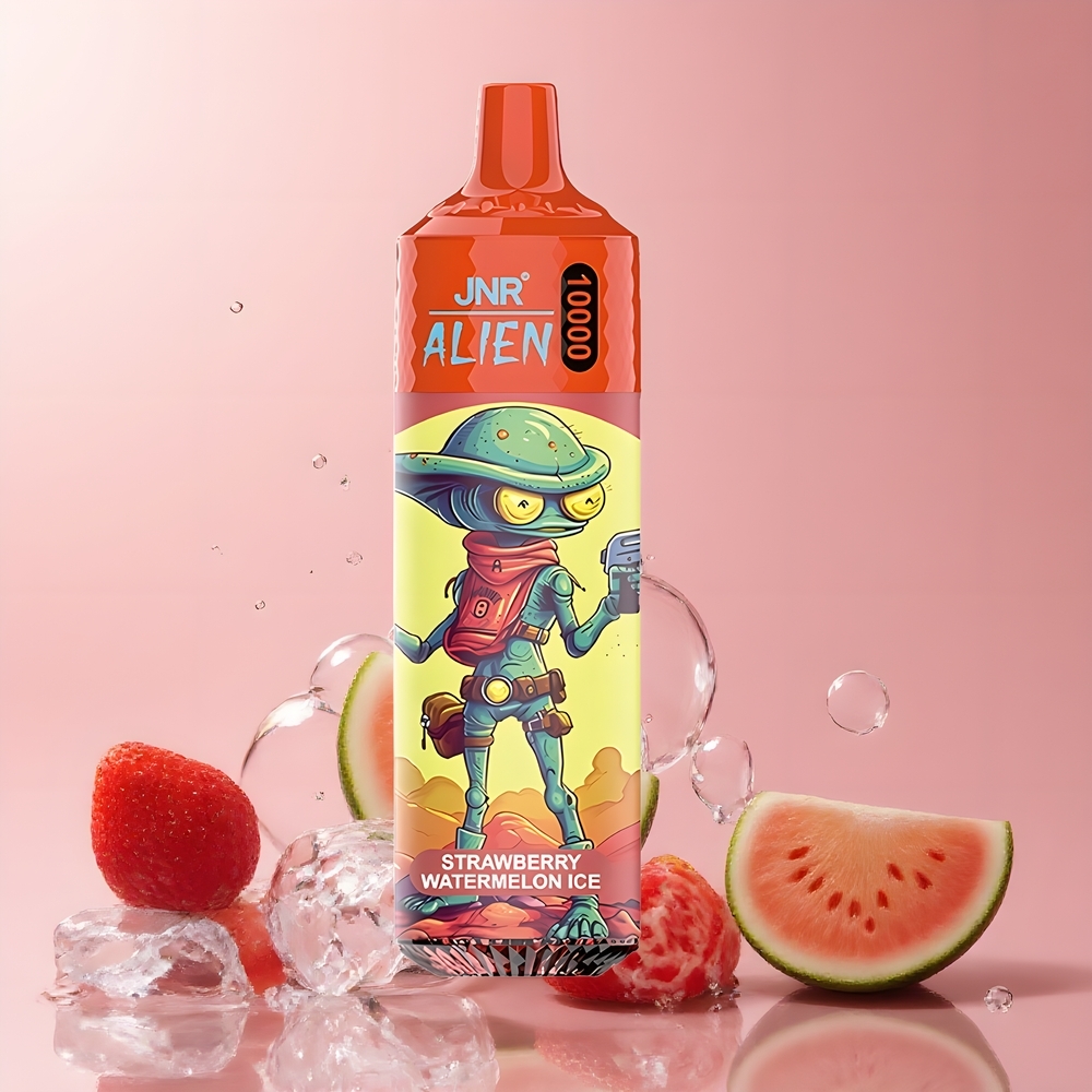 JNR Alien 10000 Puffs Grossister Sverige – 850mAh Battery 12 Ohm Mesh Coil 20ml E-liquid Type-C Laddning RGB LED Sportig Design