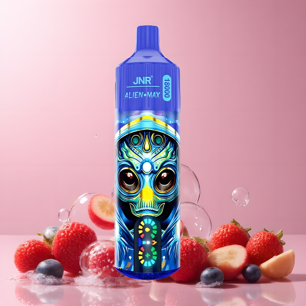 JNR Alien Max 18000 Puffs grossister Sverige med Smart LED Display Dual Mesh Coil  Dual Core 20 imponerande smaker 850mAh batteri