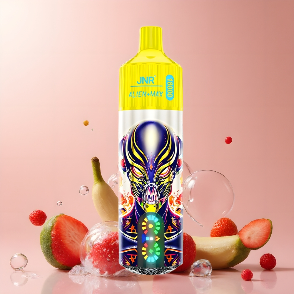 JNR Alien Max 18000 Puffs grossister Sverige med Smart LED Display Dual Mesh Coil  Dual Core 20 smaker 850mAh Battery Type-C Laddning
