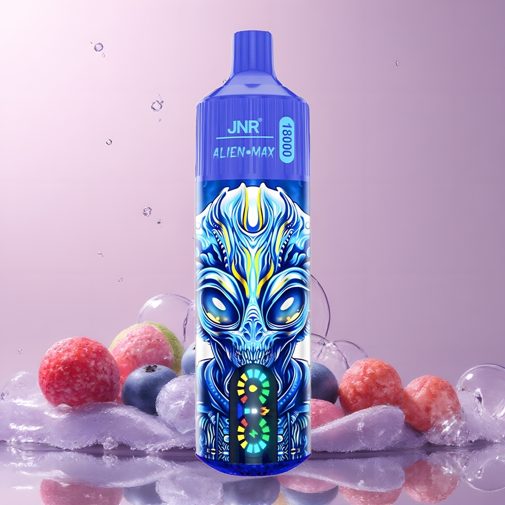 JNR Alien Max 18000 Puffs grossister Sverige med Smart LED Display Dual Mesh Coil  Dual Core 20 smaker 850mAh batteri