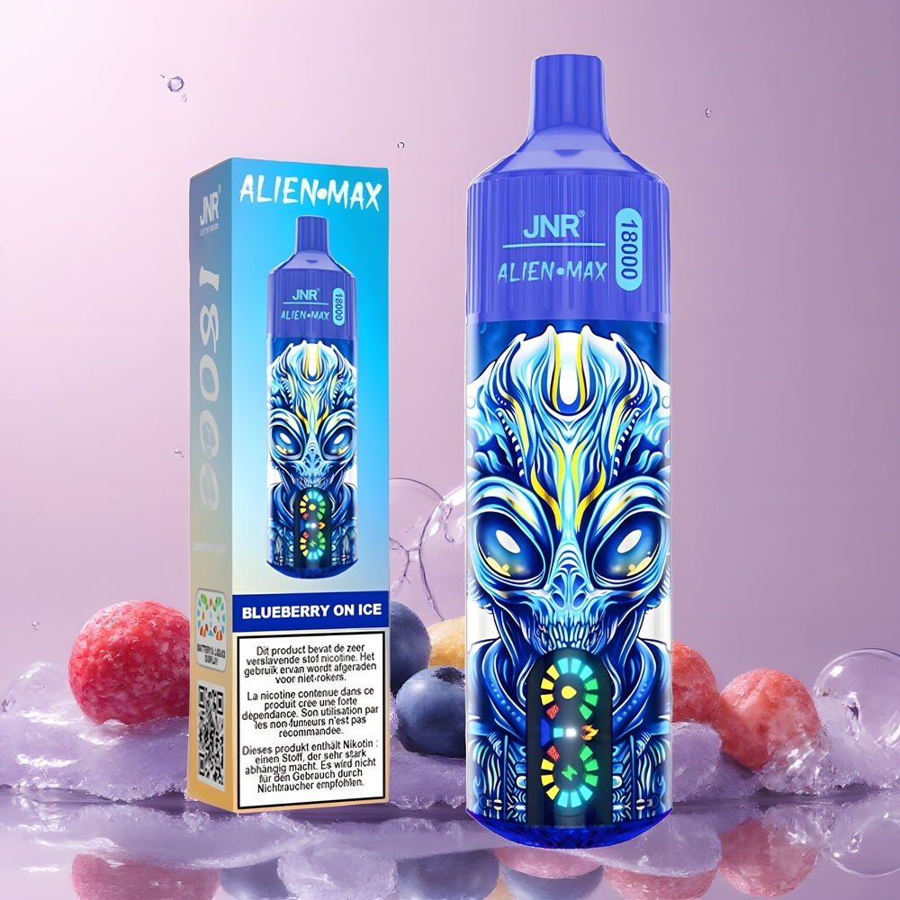 JNR Alien Max 18000 Puffs grossister Sverige med Smart LED Display Dual Mesh Coil  Dual Core 20 smaker 850mAh batteri