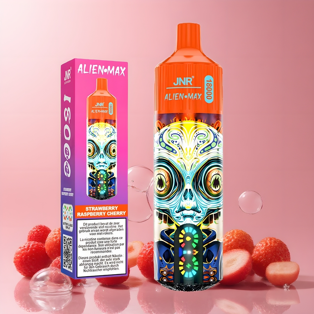 JNR Alien Max 18000 Puffs grossister Sverige med Smart LED Display Dual Mesh Coil  Dual Core 20 smaker 850mAh batteri