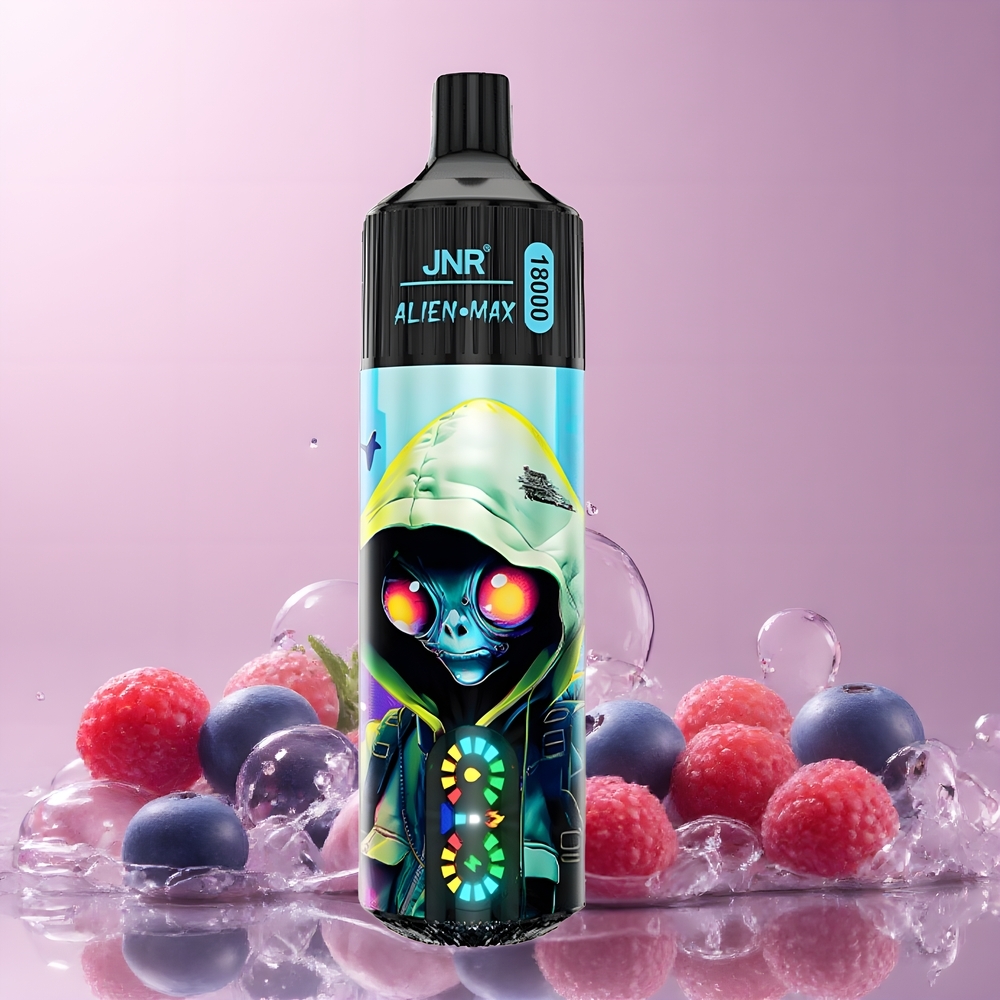 JNR Alien Max 18000 Puffs grossister Sverige med Smart LED Display Dual Mesh Coil 20 smaker 850mAh  Type-C Laddning