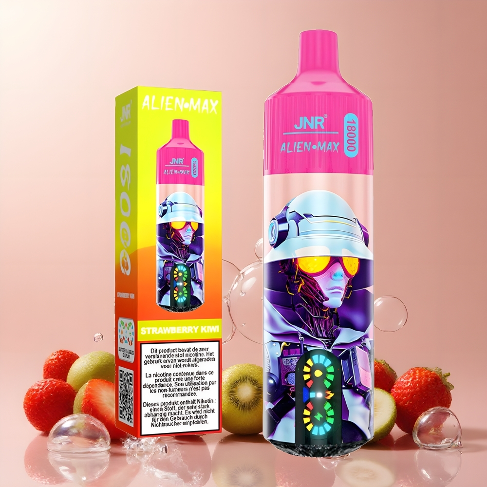 JNR Alien Max 18000 Puffs grossister Sverige – Smart LED Display Dual Mesh Coil 20 Smaker 850mAh Batteri 28ml E-vätska