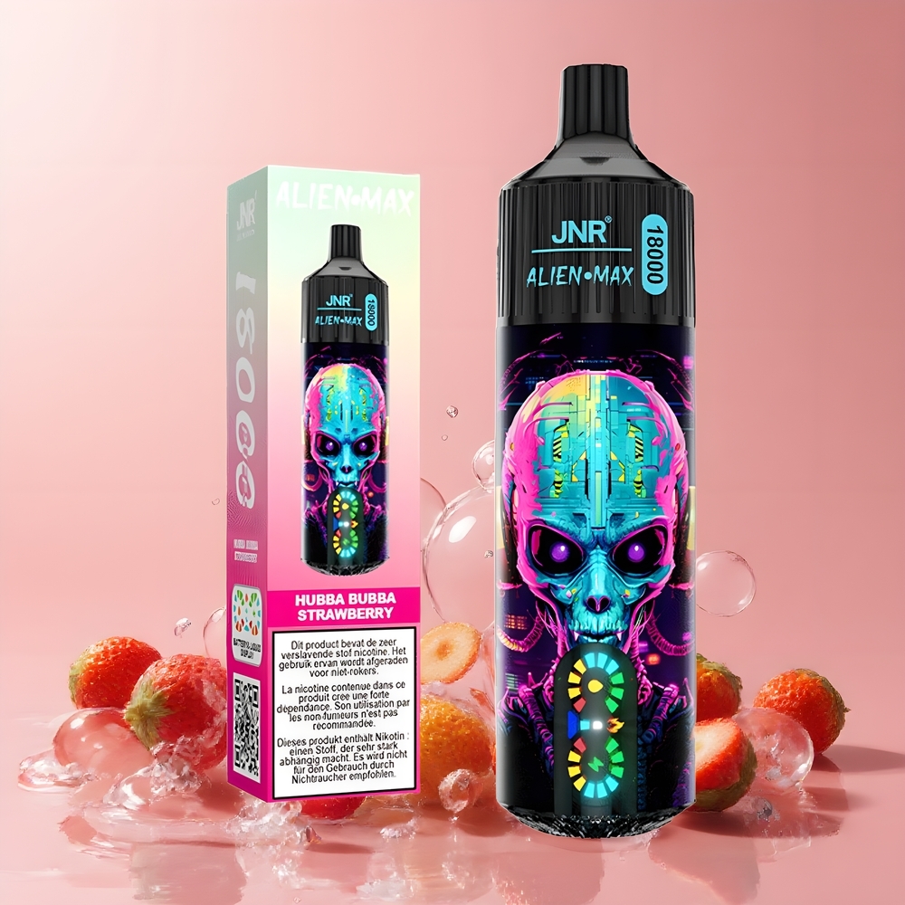 JNR Alien Max 18000 Puffs grossister Sverige – Smart LED Display Dual Mesh Coil 20 Smaker 850mAh Type-C Laddning
