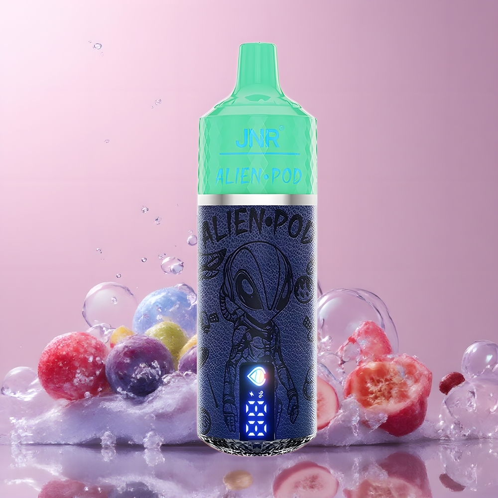 JNR Alien Pod 13000 Puffs Grossister Sverige – 850mAh Battery 20ml E-liquid Mesh Core Type-C Laddning