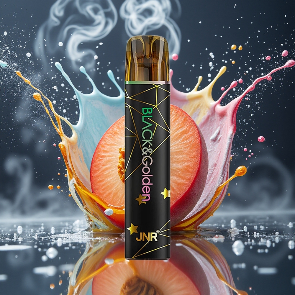 JNR BlackGolden 800 Puffs 550mAh 2ml TPD-certifierad Disposable Vape Grossister Sverige Fruktpersika