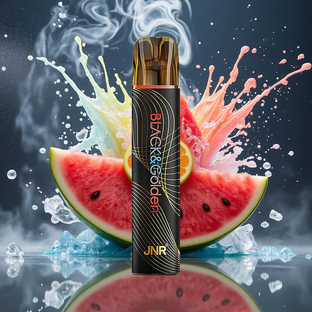 JNR BlackGolden 800 Puffs 550mAh 2ml TPD-certifierad Disposable Vape Grossister Sverige Vattenmelonglass
