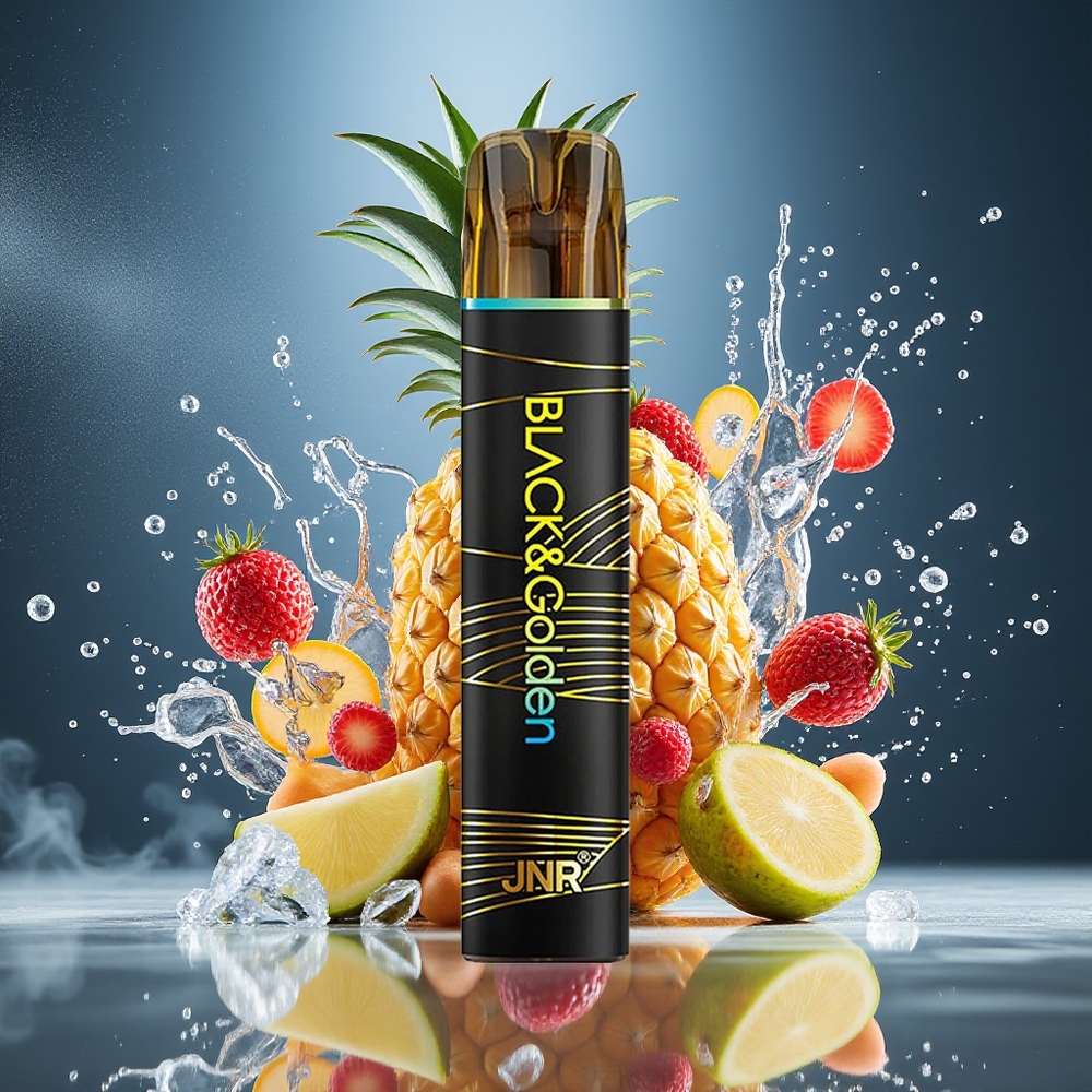 JNR BlackGolden 800 Puffs Disposable Vape 2ml E-Liquid 550mAh Battery TPD Certified Nicotine 2 grossister Sverige