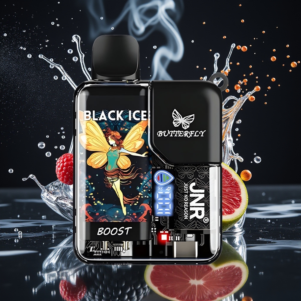 JNR Butterfly 8500 Puffs Disposable Vape Grossister Sverige – 1200mAh Batteri 15ml E-vätska Digital Display 10ohm Mesh Coil