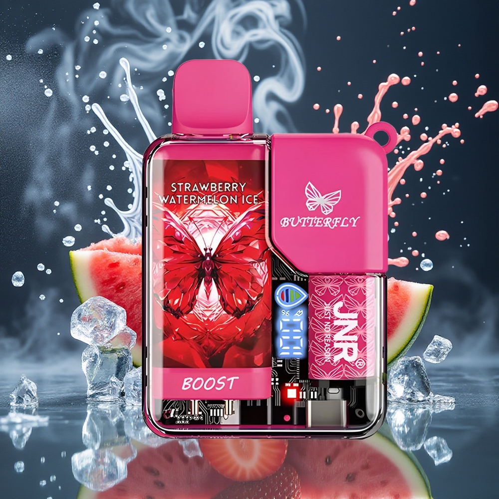 JNR Butterfly 8500 Puffs Disposable Vape grossister Sverige – 1200mAh 15ml Digital Display Ribbandesign
