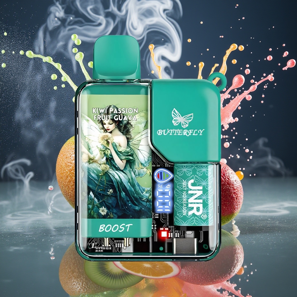 JNR Butterfly 8500 Puffs Grossister Sverige – 15ml E-Liquid 1200mAh Batteri Digital Display 10ohm Mesh Coil