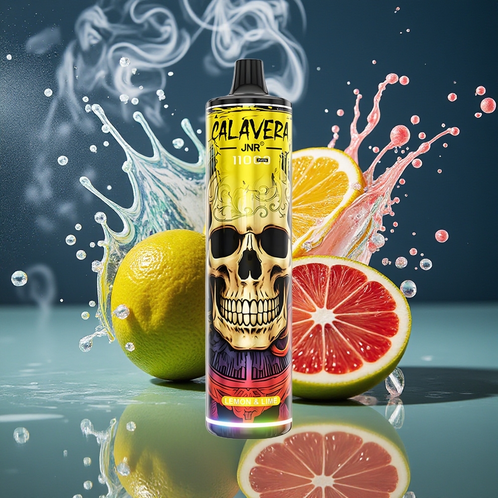 JNR Calavera 11000 Puffs Disposable Vape med Type-C-laddning 850 mAh batteri  21ml e-vätska – grossister Sverige Citron  Lime