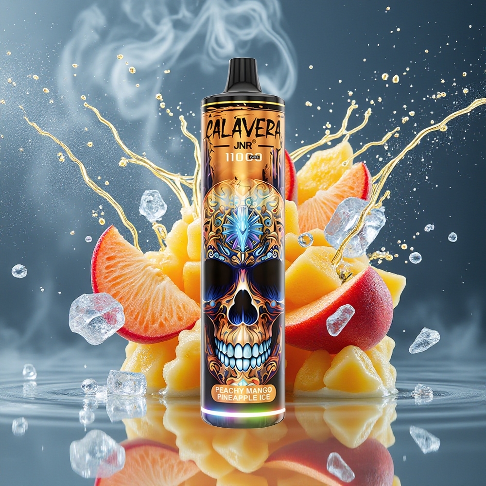 JNR Calavera 11000 Puffs Disposable Vape med Type-C-laddning 850 mAh batteri 21ml e-vätska grossister Sverige Persika Mango Ananas Glass