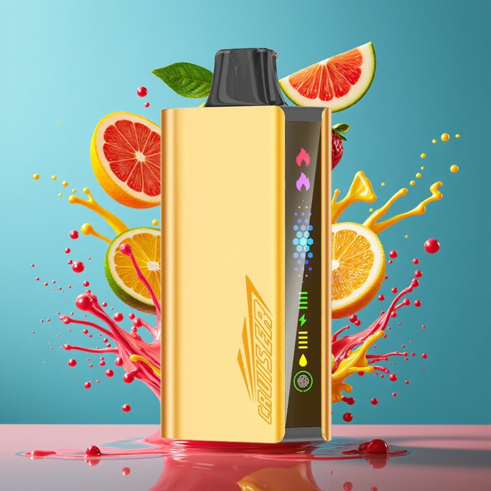 JNR Cruiser 12000 Puffs No-Charge Engångsvape med 3500 mAh Batteri  Animation Screen Display – grossister Sverige