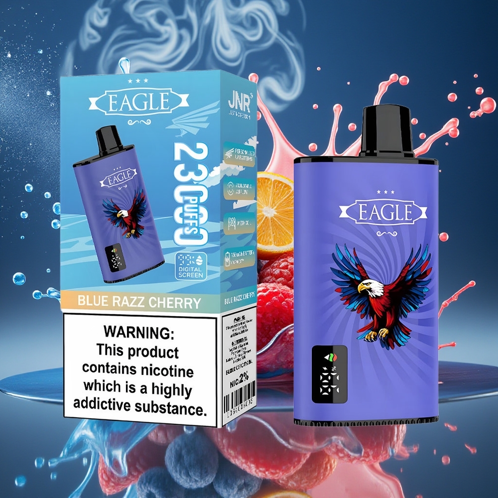 JNR EAGLE Smart 23000 Puffs Disposable Vape - Digital Skärm Justerbar Luftflöde 25ml E-liquido Grossister Sverige