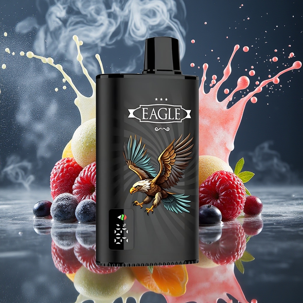 JNR EAGLE Smart 23000 Puffs Disposable Vape med Digital Skärm 10ohm Mesh Coil  Justerbar Luftflöde – grossister Sverige Blandade Bär