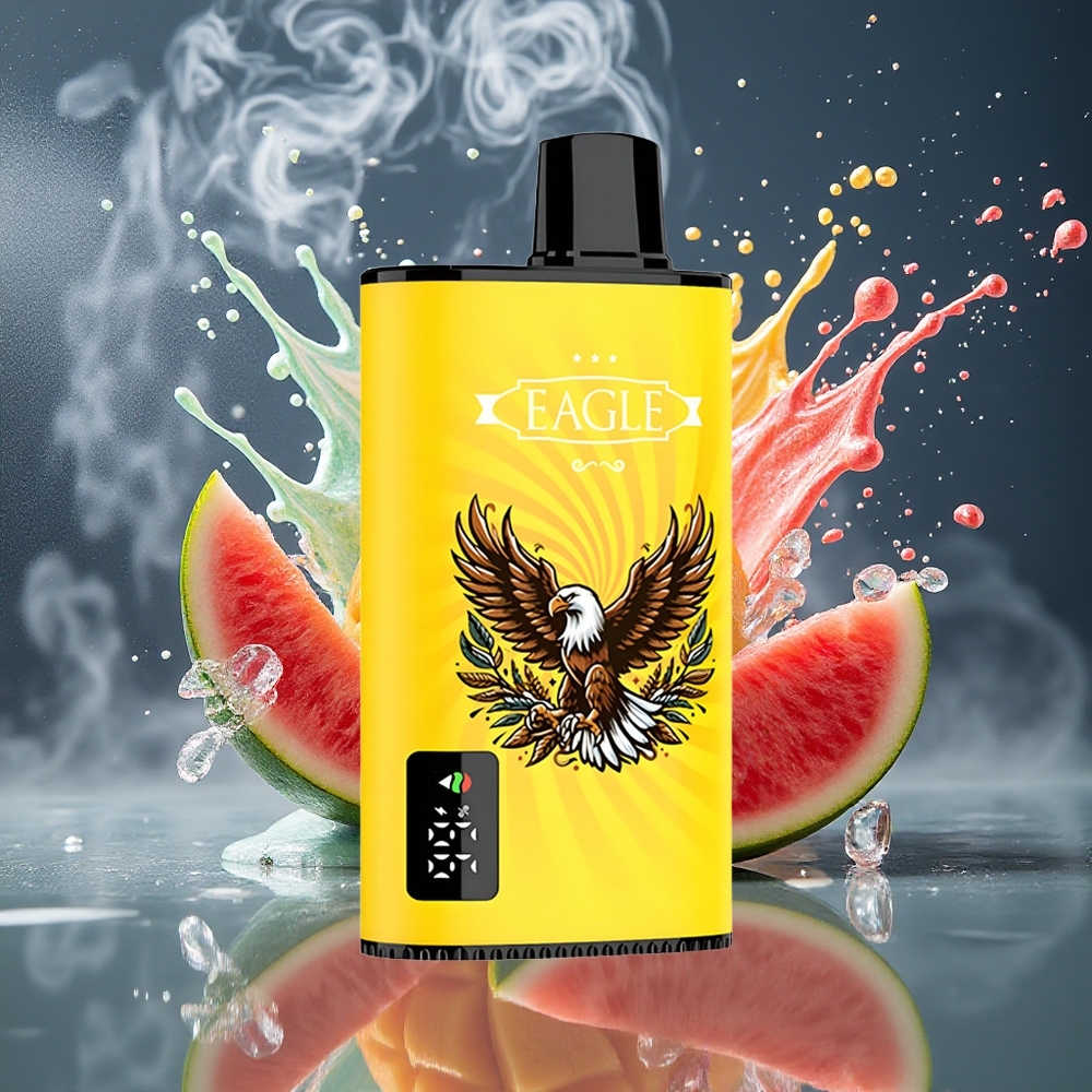JNR EAGLE Smart 23000 Puffs Disposable Vape med Digital Skärm 10ohm Mesh Coil  Justerbar Luftflöde – grossister Sverige Persika Mango Vattenmelon
