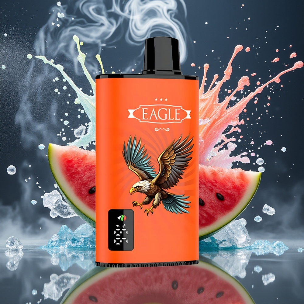 JNR EAGLE Smart 23000 Puffs Disposable Vape med Digital Skärm 10ohm Mesh Coil  Justerbar Luftflöde – grossister Sverige Vattenmelonglass