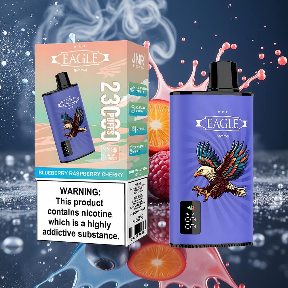JNR EAGLE Smart 23000 Puffs Disposable Vape med Digital Skärm 750mAh Battery  Type-C Charging för Grossister Sverige