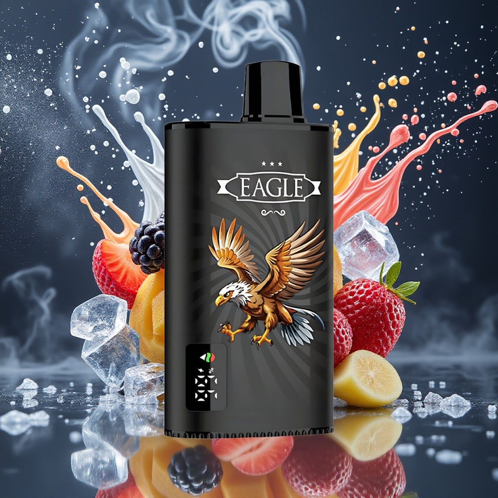 JNR EAGLE Smart 23000 Puffs Disposable Vape med Digital Skärm Justerbar Luftflöde  750mAh Batteri - Grossister Sverige