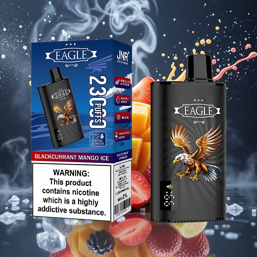 JNR EAGLE Smart 23000 Puffs Disposable Vape med Digital Skärm Justerbar Luftflöde  750mAh Batteri - Grossister Sverige