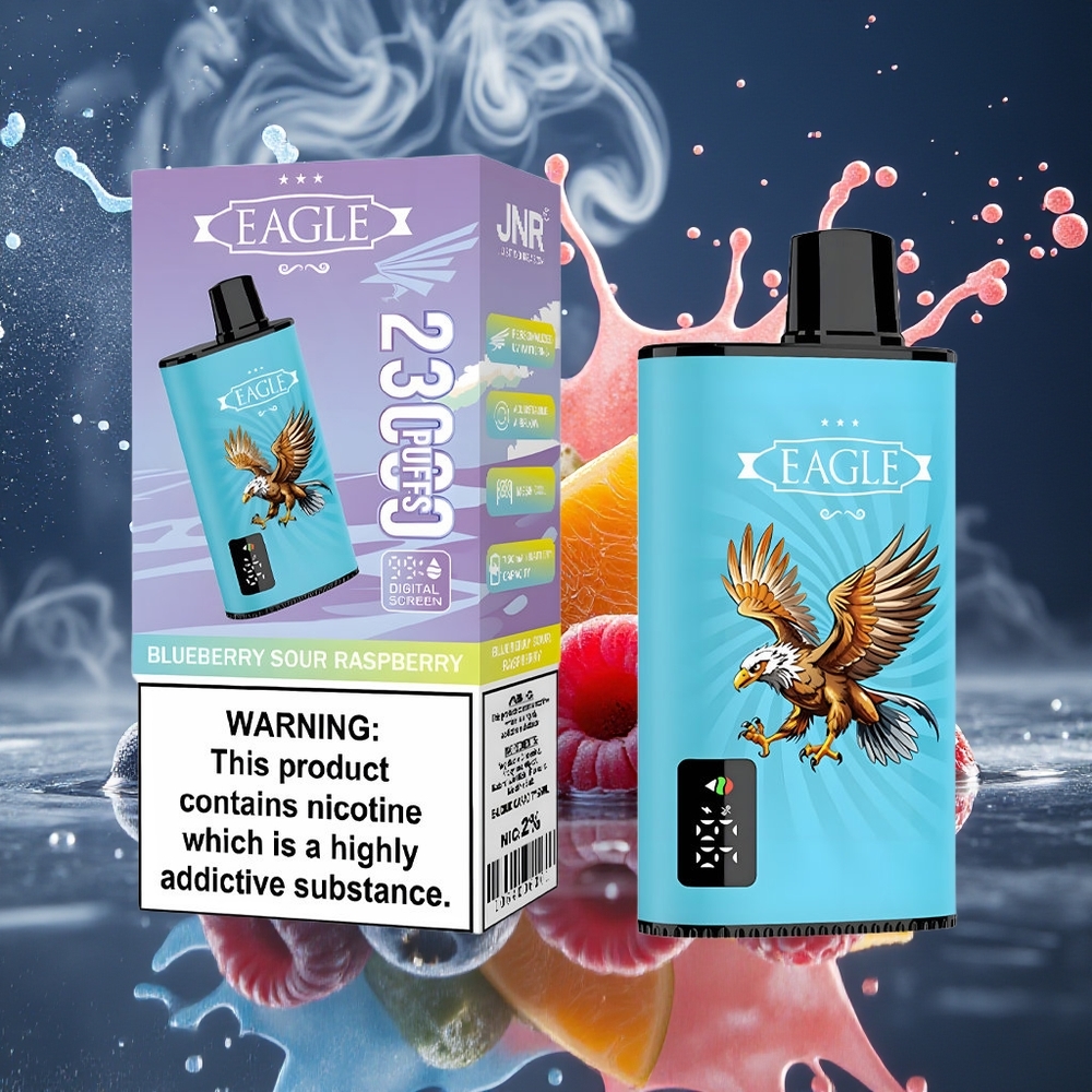 JNR EAGLE Smart 23000 Puffs Disposable Vape – Digital Screen 10ohm Mesh Coil 750mAh Battery – grossister Sverige