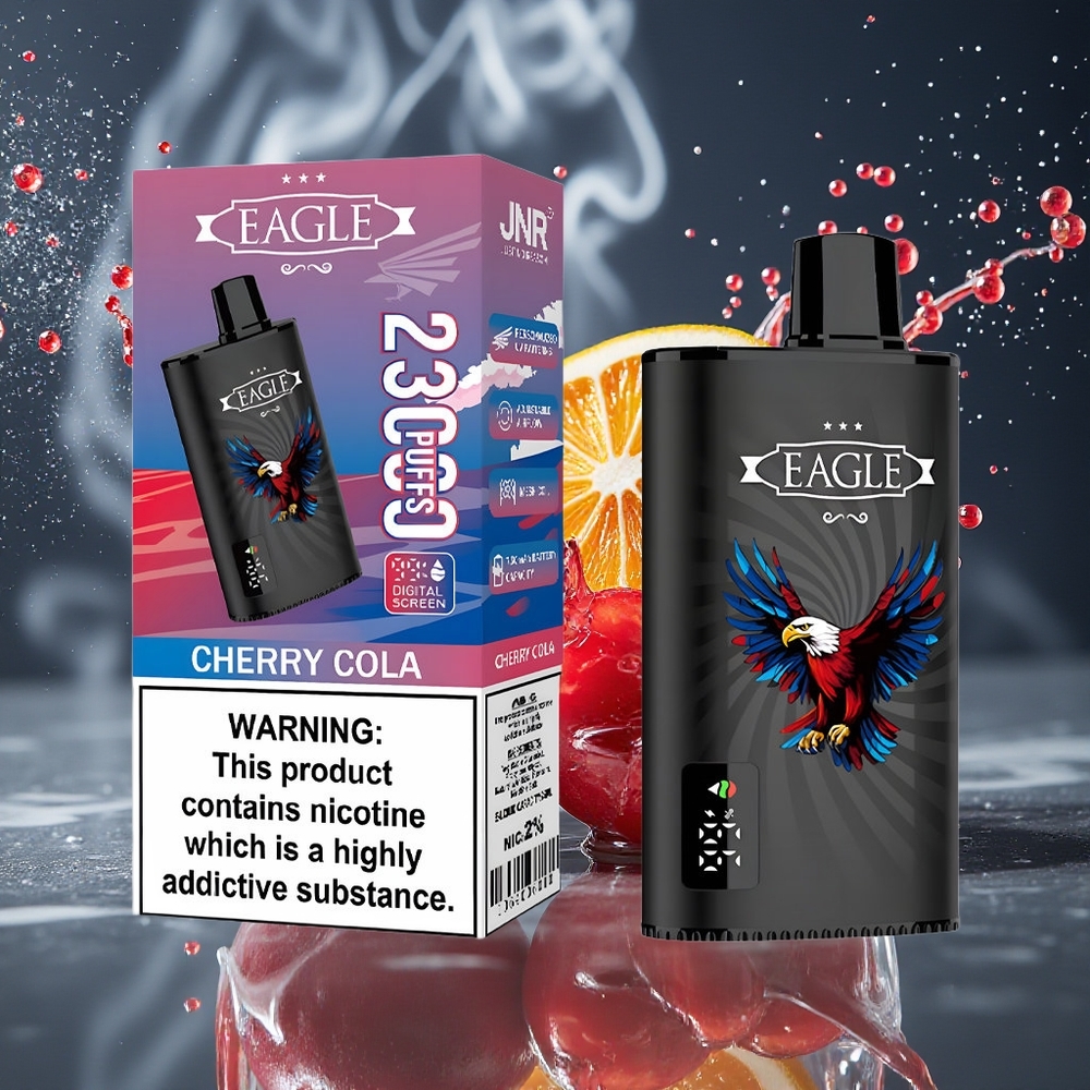 JNR EAGLE Smart 23000 Puffs Grossister Sverige Disposable Vape med Digital Skärm 10ohm Mesh Coil  Justerbar Luftflöde