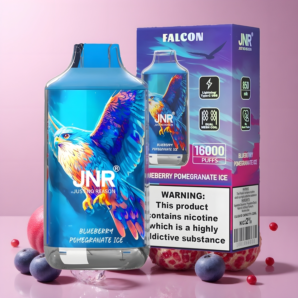 JNR Falcon 16000 Puffs Grossister Sverige med 850 mAh 22ml E-liquid  Dual Mesh Coil