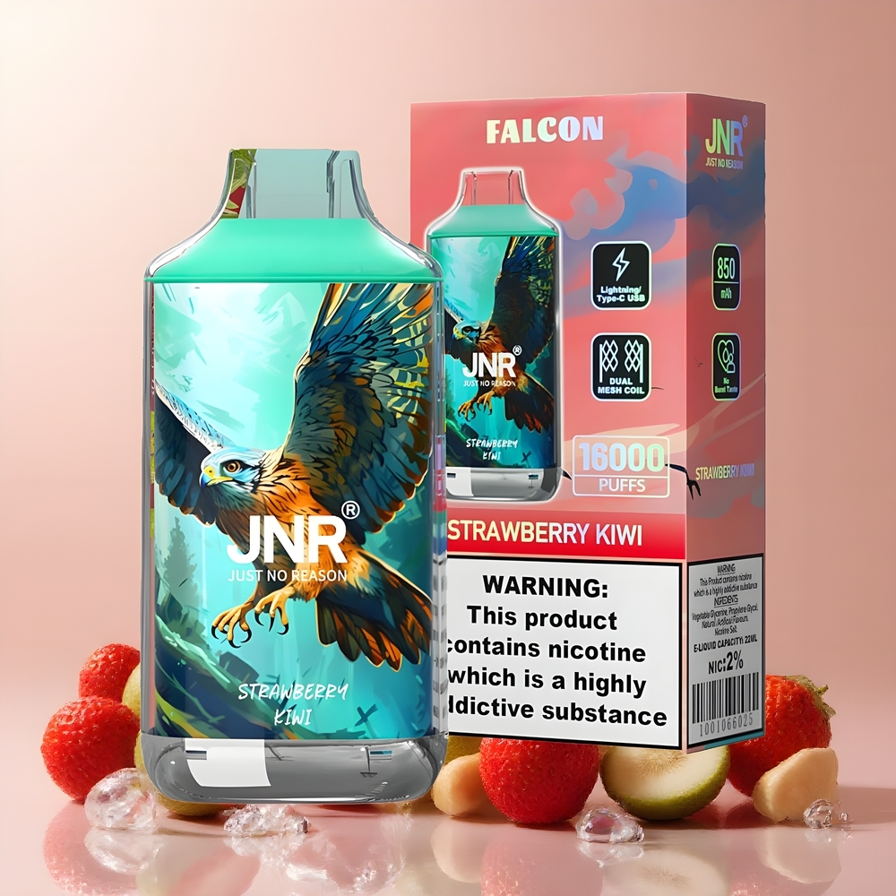 JNR Falcon 16000 Puffs grossister Sverige – 850 mAh 22ml Dual Mesh Coil Smart LED Display 02