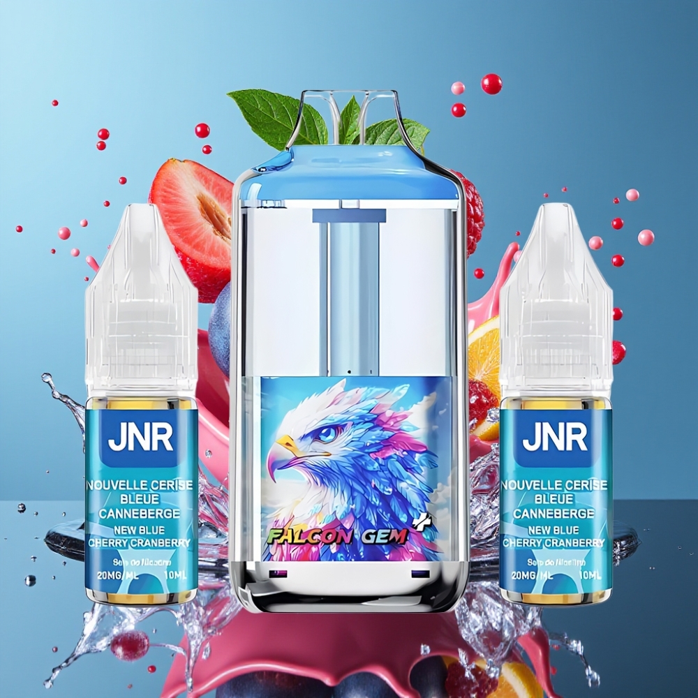 JNR Falcon GEM⁺ 30000 Puffs Grossister Sverige Synlig E-likvätank Toppfyllningsdesign 950mAh Battery Dual Mesh Coil