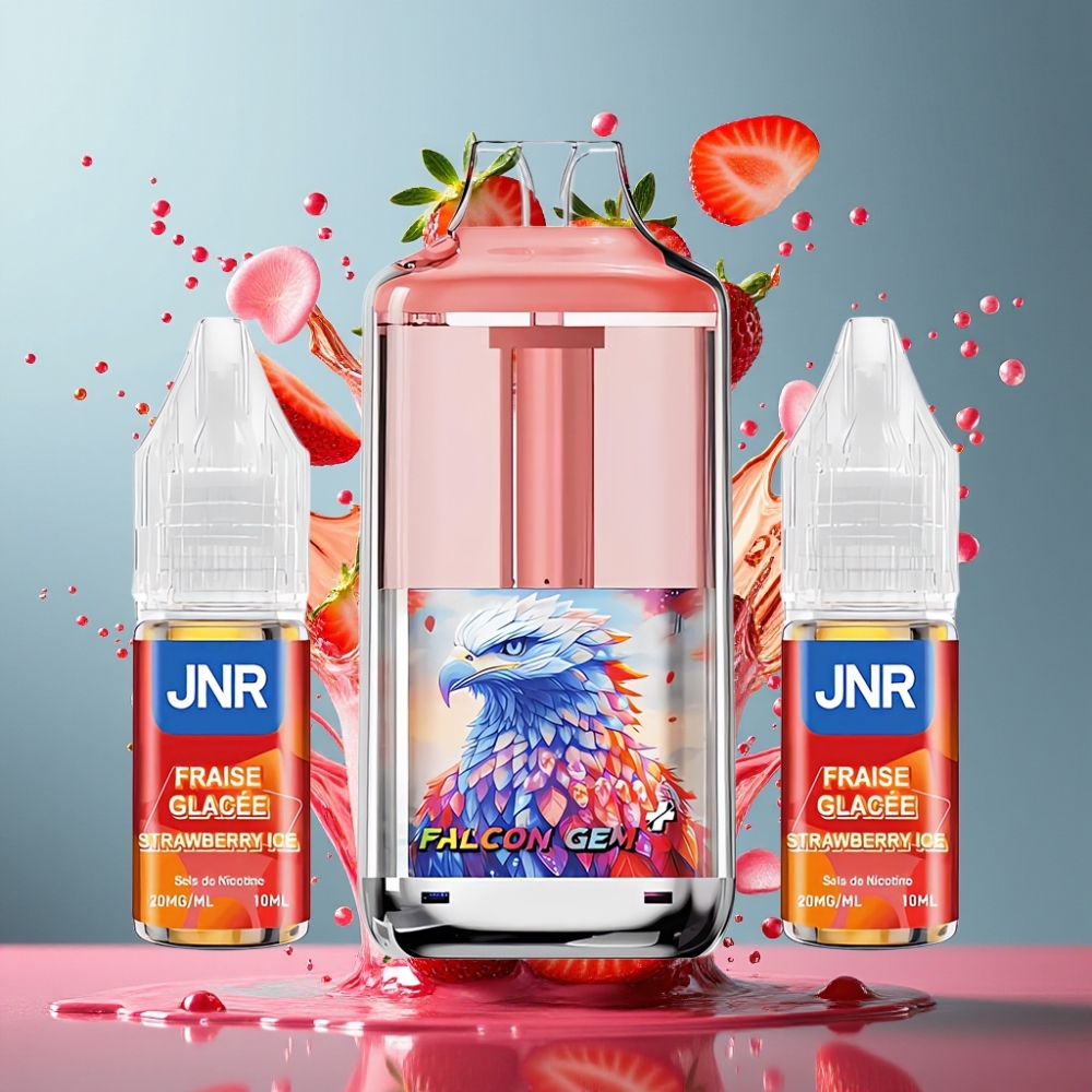 JNR Falcon GEM⁺ 30000 Puffs Synlig E-liquid Tank Top Refill 950mAh Battery Grossister Sverige