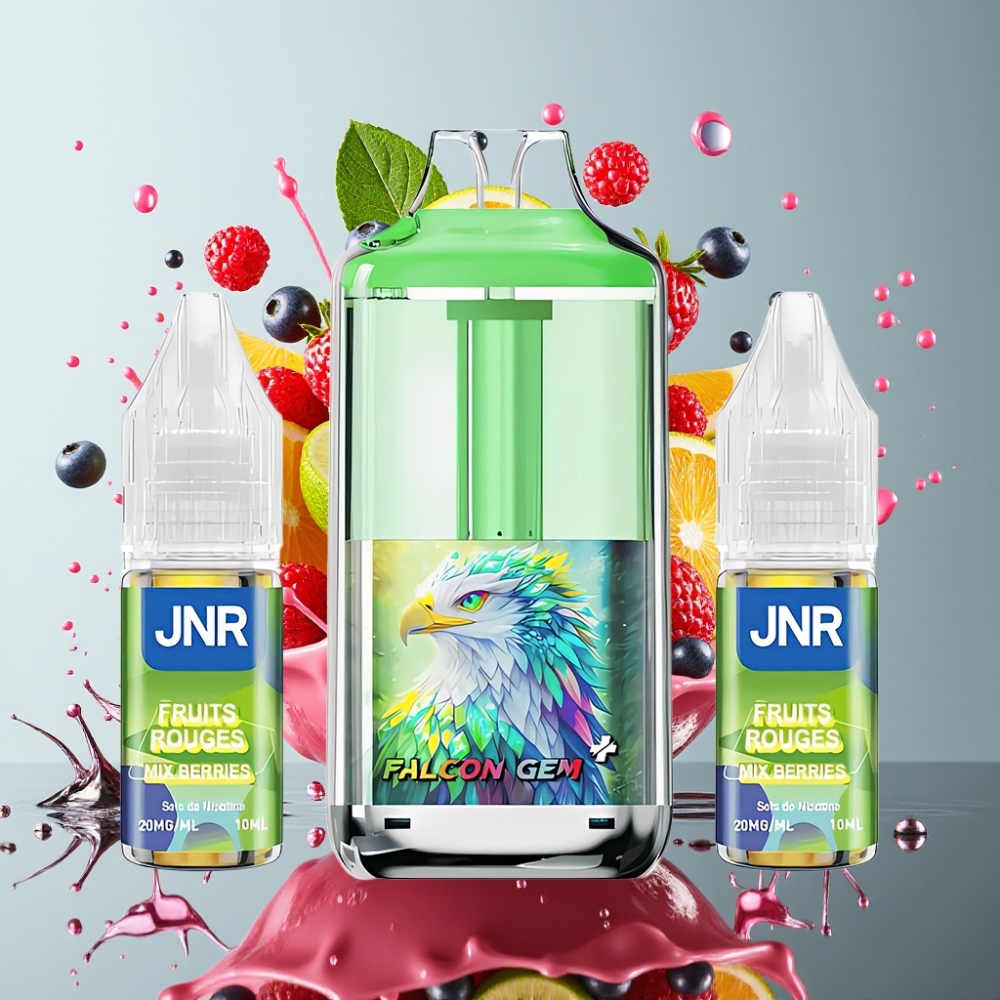 JNR Falcon GEM⁺ 30000 Puffs Synlig E-vätsketank Top Refill 950mAh Batteri Dual Mesh Coil grossister Sverige