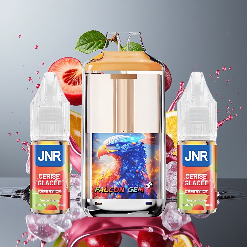 JNR Falcon GEM⁺ 30000 Puffs Synlig E-vätsketank Toppfyllningsdesign 950mAh Batteri Dual Mesh Coil grossister Sverige