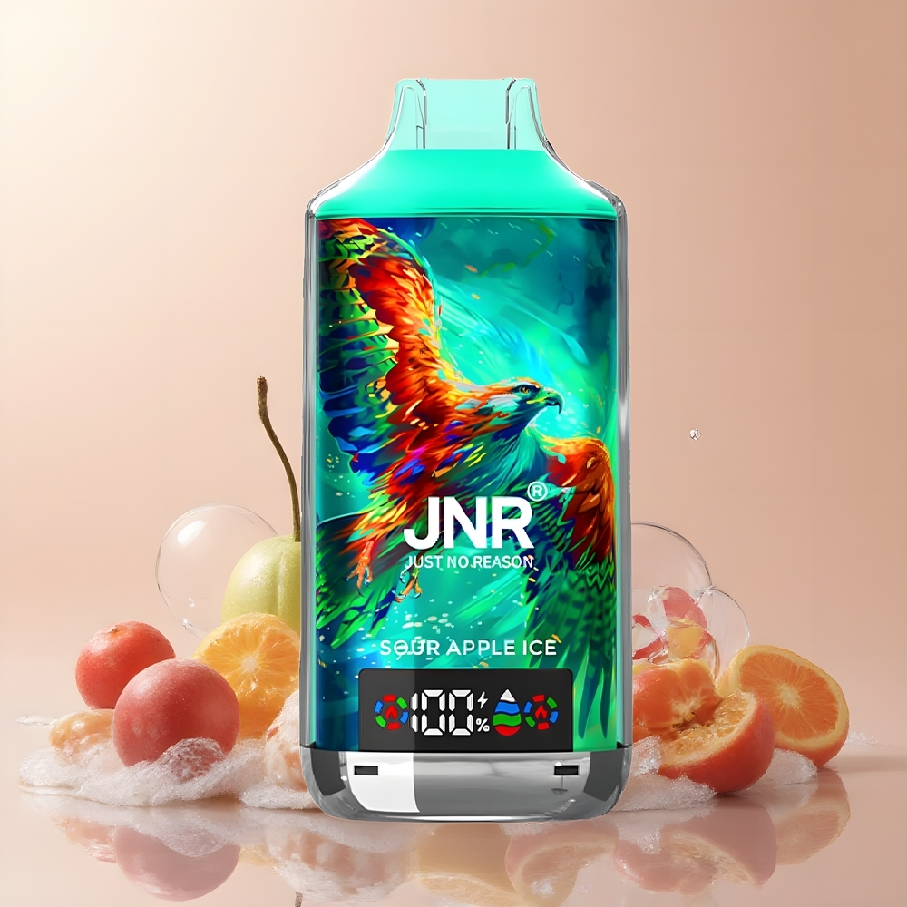 JNR Falcon X 18000 Puffs 24ml 750mAh Dual Mesh Coil Digital Display Type-C Quick Charge grossister Sverige