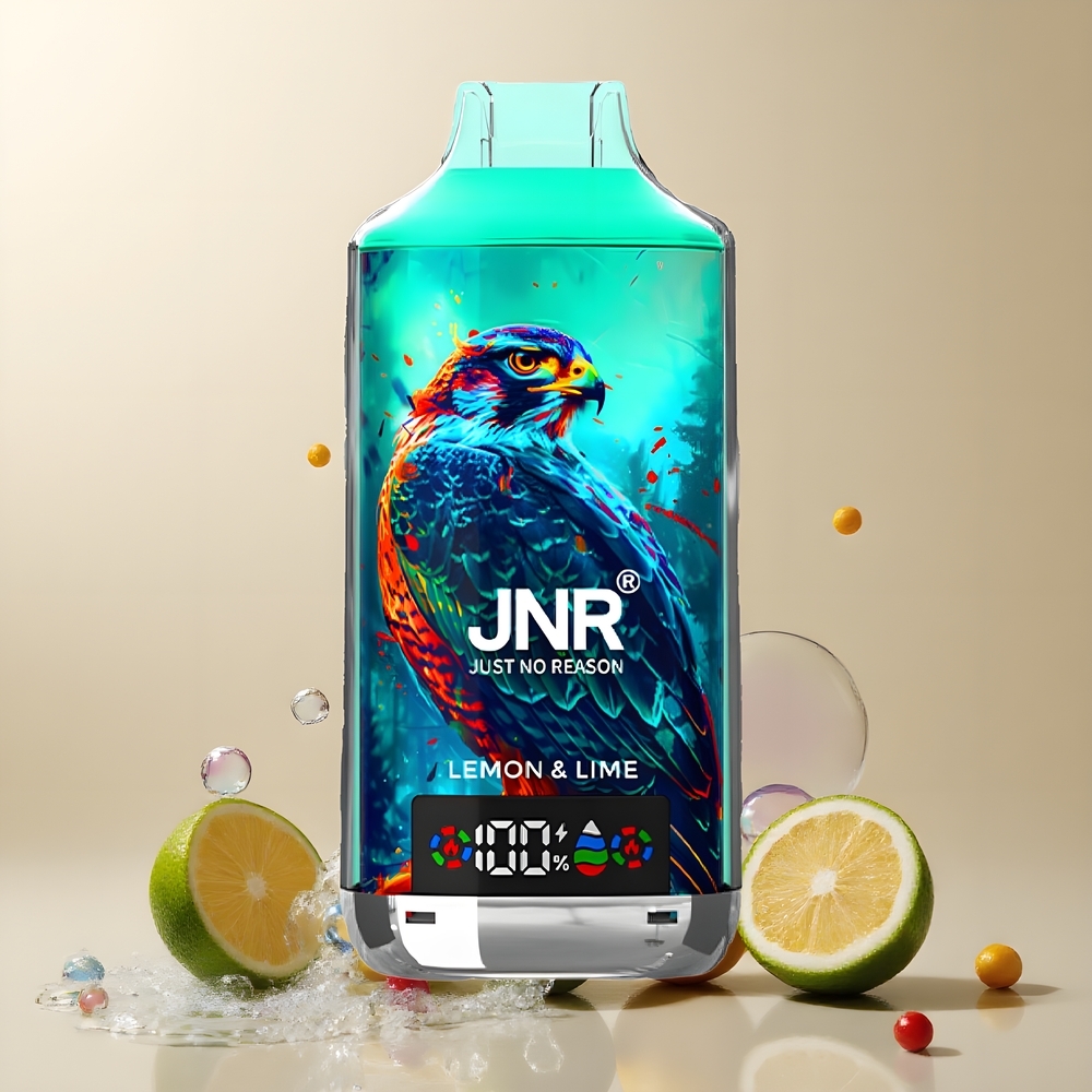 JNR Falcon X 18000 Puffs 750mAh 24ml Dual Mesh Coil Digital Display Type-C Grossister Sverige