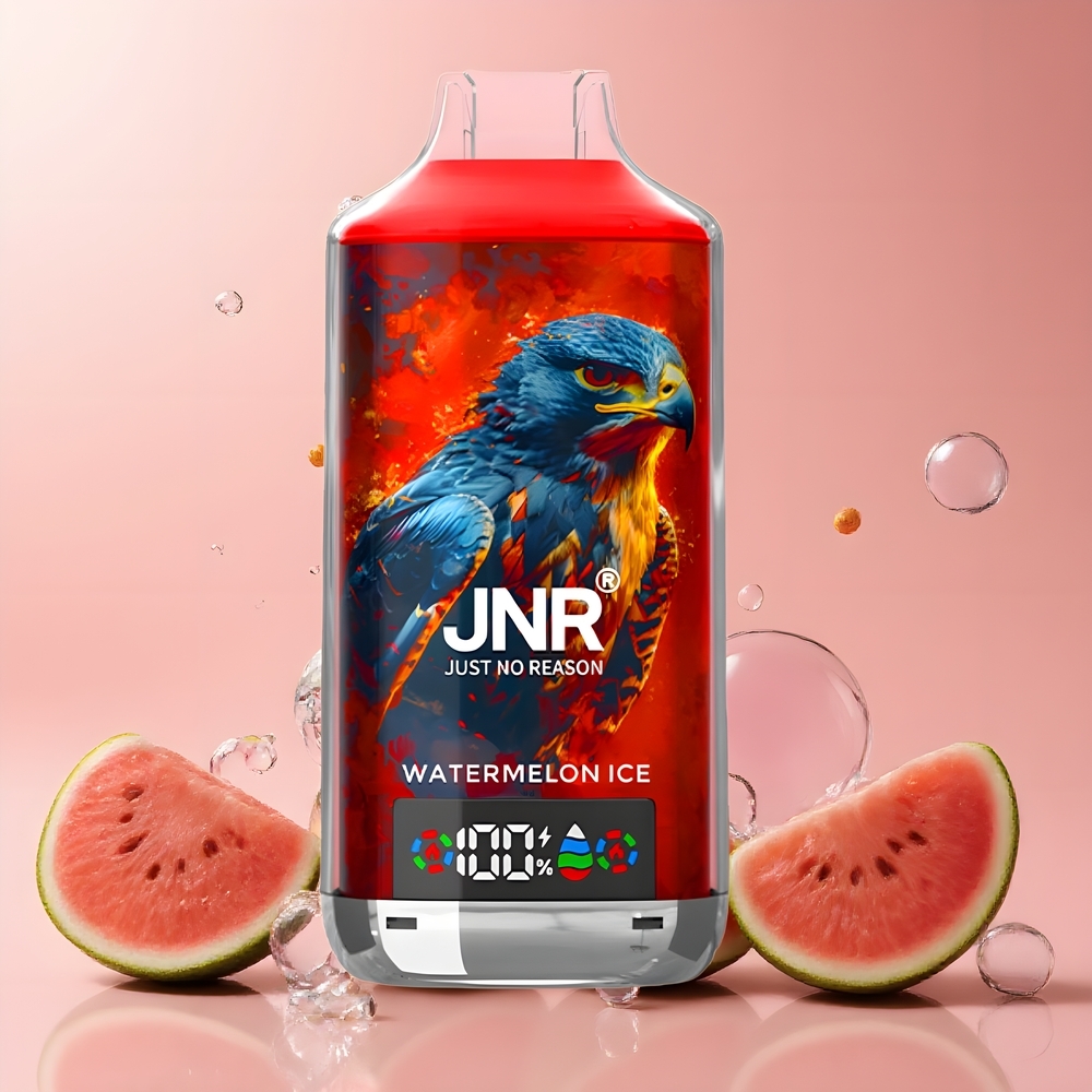 JNR Falcon X 18000 Puffs Grossister Sverige – 750mAh Batteri 24ml E-vätska Dual Mesh Coil  Dual Core Digital Display Type-C Laddning