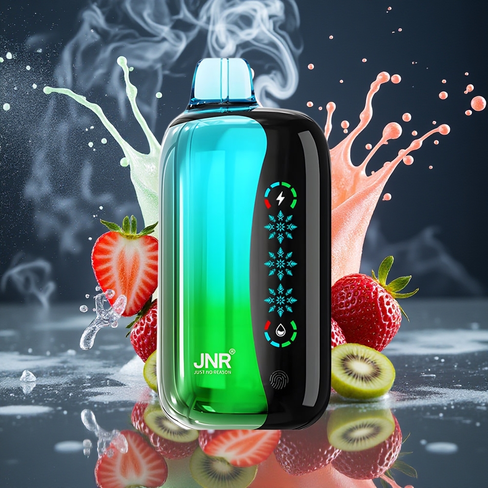 JNR Flex Ice 21000 Puffs 26ml E-vätska Justerbar Luftflöde Touchskärm 1000mAh Batteri Type-C Laddning Grossister Sverige