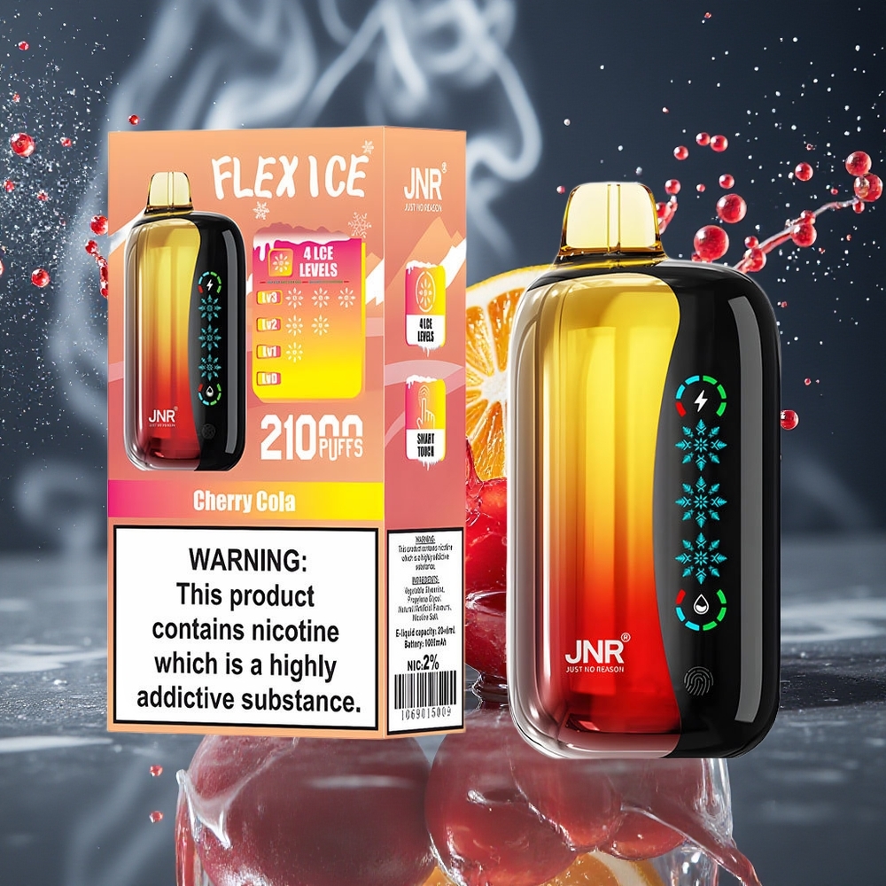 JNR Flex Ice 21000 Puffs Disposable Vape Grossister Sverige – Justerbar Is 26ml E-vätska Anpassningsbar Luftflöde 1000mAh Batteri