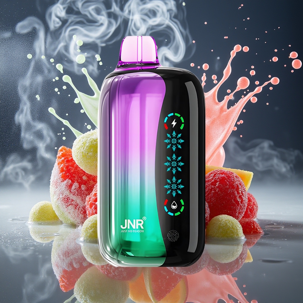JNR Flex Ice 21000 Puffs Grossister Sverige – Justerbar Kyla 26ml E-vätska 1000mAh Batteri Typ-C Laddning Surkörsbärsgummibjörnar